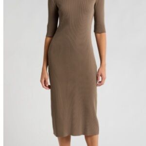 Vince Mock Neck Elbow Length Sleeve Dress
 
VALLEY SMOKE, Size X-Small